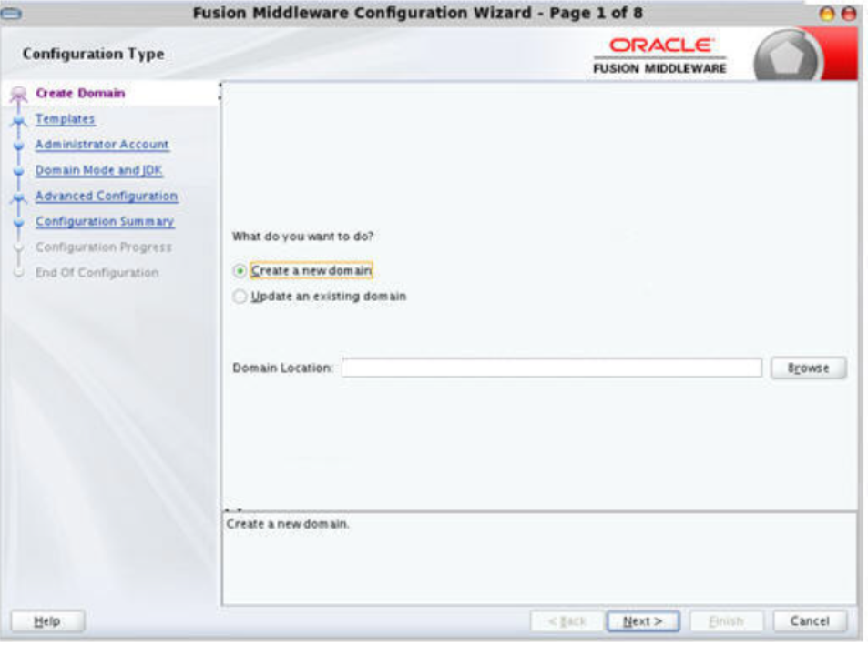 Configuration Type window